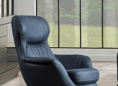 Sessel 1-Sitzer Komfortabler moderner Stil mittelweich Blau Luxuriös